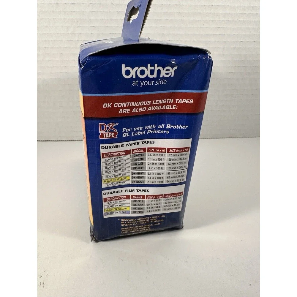 Brother Dk1208 Printer Label Black White 400 Labels Per Roll New Sealed